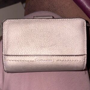 Coach Silver Textured Wallet